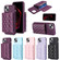 iPhone 13 Horizontal Wallet Rhombic Leather Phone Case - Purple