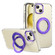 iPhone 13 Ice-Cold Rotating Ring Holder PC MagSafe Phone Case - Purple