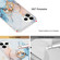 iPhone 13 iPhone 13 Four Corners Shocproof Flow Gold Marble IMD Back Cover Case with Metal Rhinestone Ring - Orange