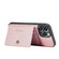 iPhone 13 JEEHOOD Retro Magnetic Detachable Protective Case with Wallet & Card Slot & Holder - Pink
