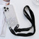 iPhone 13 Lanyard Glitter Epoxy Clear Phone Case - Black