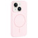 iPhone 13 Large Hole Camera MagSafe Liquid Silicone Full Coverage Phone Case - Pink White