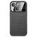 iPhone 13 Large Window Carbon Fiber Shockproof Phone Case - Black