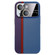 iPhone 13 Large Window Carbon Fiber Shockproof Phone Case - Purple Blue
