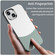 iPhone 13 Leather Texture MagSafe Magnetic TPU + PC Phone Case - Cyan