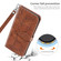 iPhone 13 Life of Tree Embossing Pattern Horizontal Flip Leather Case with Holder & Card Slot & Wallet & Photo Frame & Lanyard - Brown