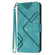 iPhone 13 Line Pattern Skin Feel Leather Phone Case - Light Blue