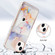 iPhone 13 Marble Pattern IMD Card Slot Phone Case - Galaxy Marble White