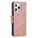 iPhone 13 Matching Color Crocodile Texture Horizontal Flip PU Leather Case with Wallet & Holder & Card Slots - Rose Gold