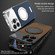 iPhone 13 Metal Snap Buckle 360 Degree Rotating MagSafe Magnetic Holder Phone Case - Dark Blue Black