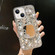 iPhone 13 Mirror Handmade Bling Rhinestone PC Phone Case - Silver Gray Square