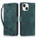 iPhone 13 Orchid Butterfly Embossed Leather Phone Case - Green