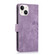 iPhone 13 Orchid Butterfly Embossed Leather Phone Case - Purple