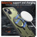 iPhone 13 PC Hybrid TPU Armor MagSafe Ring Holder Phone Case - Olive Green