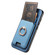 iPhone 13 Retro Cross Leather Card Bag MagSafe Phone Case - Blue