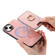 iPhone 13 Retro Cross Leather Card Bag MagSafe Phone Case - Pink