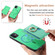 iPhone 13 Retro Cross Leather Ring Side Insert Card Bag MagSafe Phone Case - Green