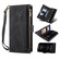 iPhone 13 Retro Frosted Horizontal Flip Leather Case with Holder & Card Slot & Wallet & Zipper Pocket & Lanyard - Black