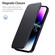 iPhone 13 RFID Blocking Adsorption Flip Leather Phone Case - Dark Blue