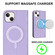 iPhone 13 Rhombic MagSafe RFID Anti-Theft Wallet Leather Phone Case - Purple