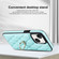 iPhone 13 Rhombic PU Leather Phone Case with Ring Holder - Blue