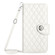 iPhone 13 Rhombic Texture Flip Leather Phone Case with Long Lanyard - White