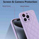iPhone 13 Rhombic Texture Phone Case with Dual Lanyard - Purple