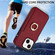 iPhone 13 Ring Card Litchi Leather Back Phone Case - Red