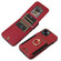 iPhone 13 Ring Multifunctional Vertical Flip Wallet Back Cover Leather Phone Case - Red