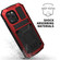 iPhone 13 R-JUST Shockproof Waterproof Dust-proof Metal + Silicone Protective Case with Holder - Red