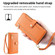 iPhone 13 Sheep Texture Cross-body Zipper Wallet Leather Phone Case - Orange