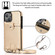 iPhone 13 Shockproof PU Leather + TPU Protective Case with Card Slot & Lanyard - Gold