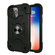 iPhone 13 Shockproof Silicone + PC Protective Case with Dual-Ring Holder - Black