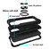 iPhone 13 Shockproof Silicone + PC Protective Case with Dual-Ring Holder - Black