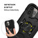 iPhone 13 Shockproof Silicone + PC Protective Case with Dual-Ring Holder - Black