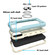 iPhone 13 Shockproof Silicone + PC Protective Case with Dual-Ring Holder - Ice Blue