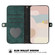 iPhone 13 Side Buckle Double Fold Hand Strap Leather Phone Case - Dark Green