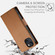 iPhone 13 Side Buckle Magnetic Frosted Leather Phone Case - Brown