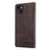 iPhone 13 Skin Feel Anti-theft Brush Horizontal Flip Leather Case with Holder & Card Slots & Wallet - Brown