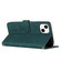 iPhone 13 Skin Feel Heart Pattern Leather Phone Case - Green