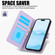 iPhone 13 Skin Feel Pure Color Card Slots Leather Phone Case with Dual Lanyard - Purple