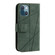 iPhone 13 Skin Feel Splicing Horizontal Flip Leather Phone Case - Green