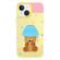 iPhone 13 Skin Feeling Jelly TPU Hybrid PC Phone Case - Bear Table Lamp Yellow