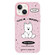 iPhone 13 Skin Feeling Jelly TPU Hybrid PC Phone Case - Line Dog Pink
