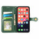 iPhone 13 Solid Color Leather Buckle Phone Case with Lanyard & Photo Frame & Card Slot & Wallet & Stand Function - Green