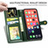 iPhone 13 Solid Color Leather Buckle Phone Case with Lanyard & Photo Frame & Card Slot & Wallet & Stand Function - Green