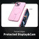 iPhone 13 Star Shine Series TPU + PC MagSafe Phone Case with Fold Holder - Pink