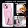 iPhone 13 Star Shine Series TPU + PC MagSafe Phone Case with Fold Holder - Pink
