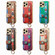 iPhone 13 Stereoscopic Flowers Wristband Card Bag Phone Case - Brown