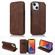 iPhone 13 Strong Magnetic Closure PU + TPU Leather Case with Card Slots & Holder - Brown